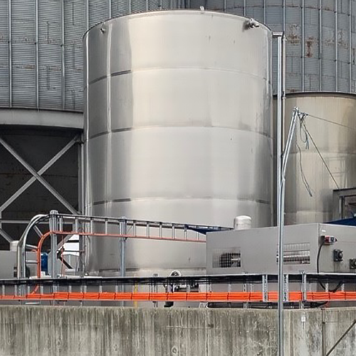 Primary and secondary DAF systems and a MBBR at an oil processing facility.